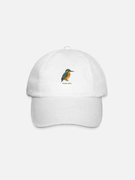 Eisvogel – Alcedo atthis - Baseballkappe - Weiß/Weiß
