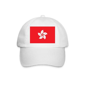 Hongkong - Baseballkappe - Weiß/Weiß - Vorne