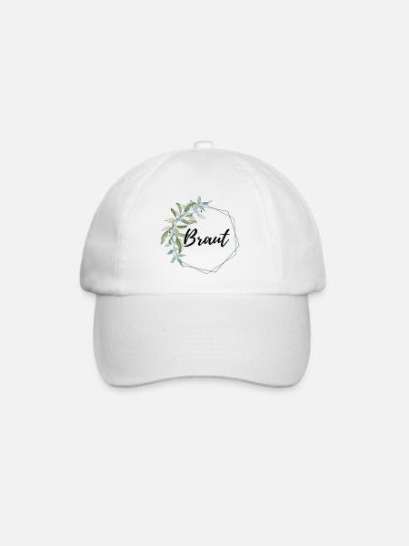 Braut - Junggesellinnenabschied - Baseballkappe - Weiß/Weiß