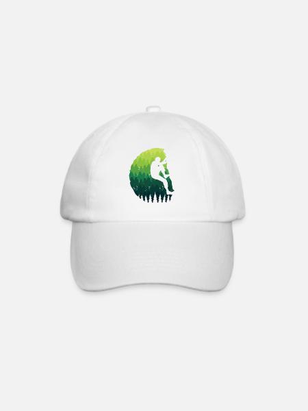 Klettern Kletterer Kinder Jungen Berge Bouldern - Baseballkappe - Weiß/Weiß