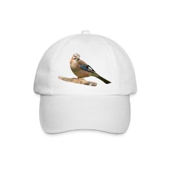 Eichelhäher - Baseballkappe - Weiß/Weiß - Vorne