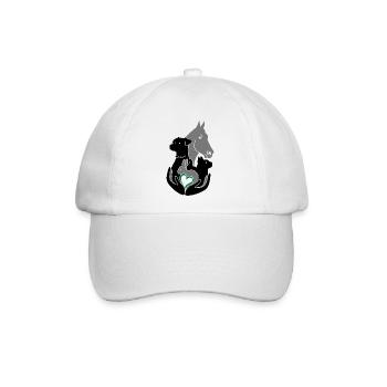 Tierarzt Hände Pferd Hund Katze Kaninchen Hase - Baseballkappe - Weiß/Weiß - Vorne