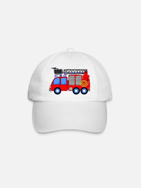 Feuerwehrfahrzeug Kinder - Baseballkappe - Weiß/Weiß