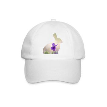 Hase Kaninchen - Baseballkappe - Weiß/Weiß - Vorne