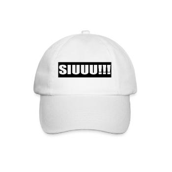 Stylish SIUUU!!! - Baseballkappe - Weiß/Weiß - Vorne