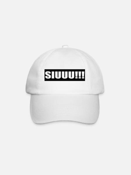 Stylish SIUUU!!! - Baseballkappe - Weiß/Weiß