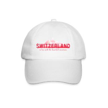 switzerland mountains - Baseballkappe - Weiß/Weiß - Vorne