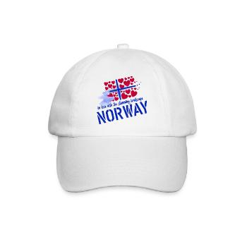 Norwegen Elche norge Norway - Baseballkappe - Weiß/Weiß - Vorne