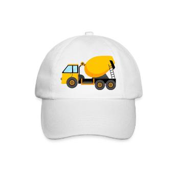 Betonmischer - Baseballkappe - Weiß/Weiß - Vorne