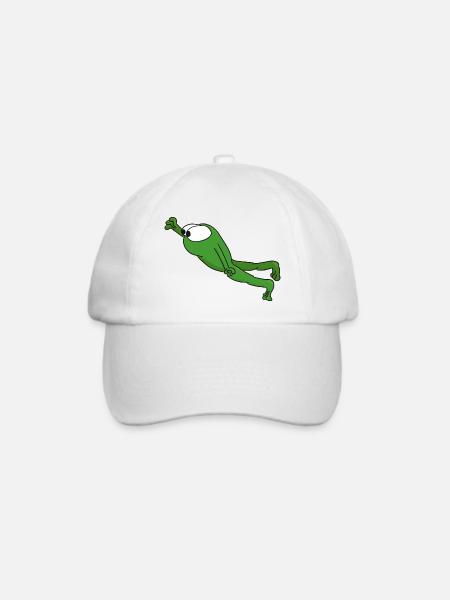 Frosch - Baseballkappe - Weiß/Weiß