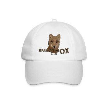 Fuchs schlauer Fuchs schlau wie ein Fuchs - Baseballkappe - Weiß/Weiß - Vorne