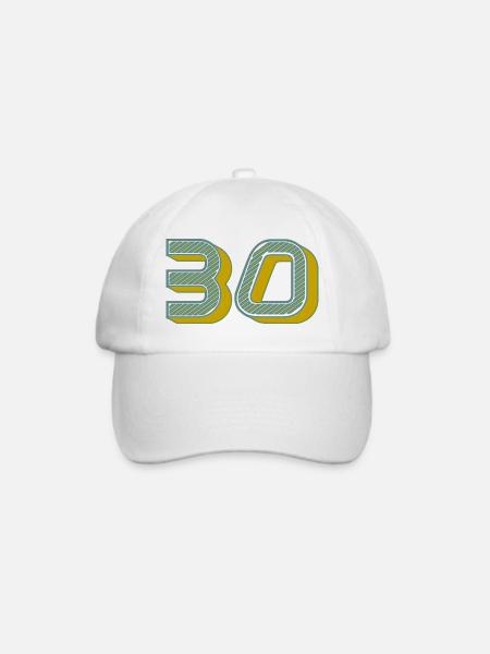 30 - Baseballkappe - Weiß/Weiß