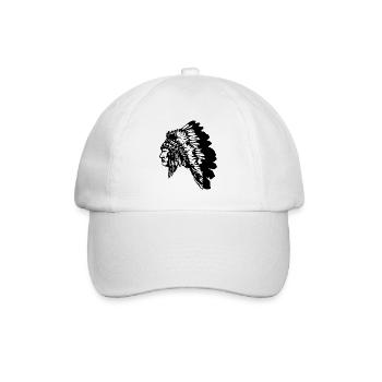 Indianer - Baseballkappe - Weiß/Weiß - Vorne