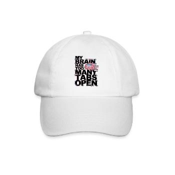 Mein Gehirn hat zu viele Tabs geöffnet - Baseballkappe - Weiß/Weiß - Vorne