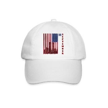 11 September - Patriot Day USA Gedenken - Baseballkappe - Weiß/Weiß - Vorne