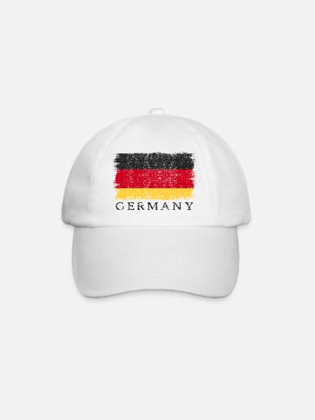Deutschland Deutsche Flagge Deutschlandflagge - Baseballkappe - Weiß/Weiß