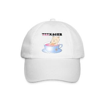Teenager, Tee-Nager - Baseballkappe - Weiß/Weiß - Vorne