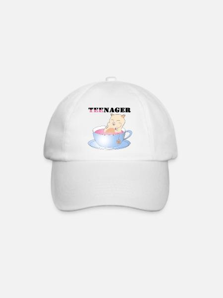 Teenager, Tee-Nager - Baseballkappe - Weiß/Weiß