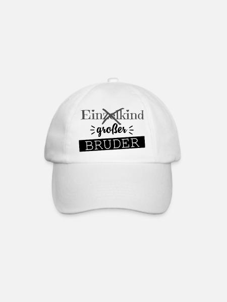 Großer Bruder statt Einzelkind - Baseballkappe - Weiß/Weiß