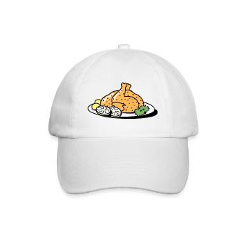 Brathähnchen - Baseballkappe - Weiß/Weiß - Vorne