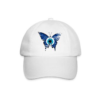 Nazar Schmetterling used - Baseballkappe - Weiß/Weiß - Vorne