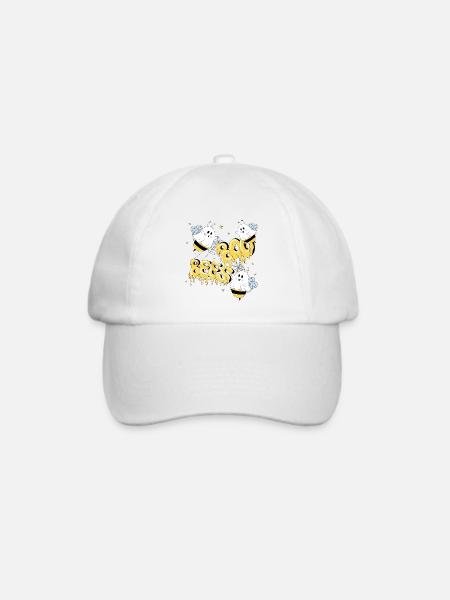 Boo Bees - Baseballkappe - Weiß/Weiß
