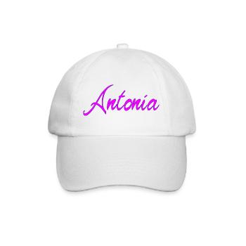 Antonia Neon Script - Baseballkappe - Weiß/Weiß - Vorne