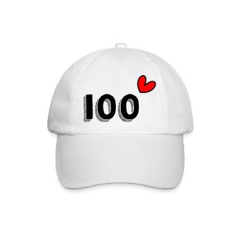 100. 100 JAHRE. 100-JÄHRIGES JUBILÄUM. 100. GEBURTSTAG - Baseballkappe - Weiß/Weiß - Vorne