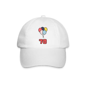 70. 70 JAHRE. 70-JÄHRIGES JUBILÄUM. GEBURTSTAG 70 JAHRE. - Baseballkappe - Weiß/Weiß - Vorne