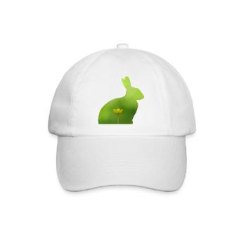 Hase - Baseballkappe - Weiß/Weiß - Vorne
