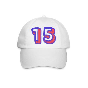15. 15 JAHRE. 15. JAHRESTAG. 15-JÄHRIGES JUBILÄUM. - Baseballkappe - Weiß/Weiß - Vorne