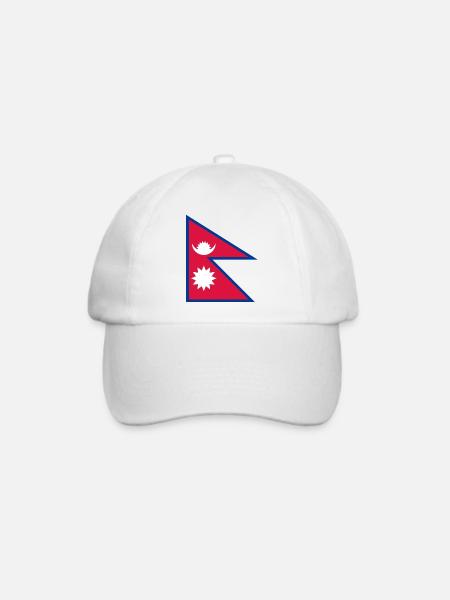 Nepal - Baseballkappe - Weiß/Weiß
