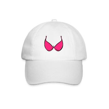 Brüste BH Rosa - Baseballkappe - Weiß/Weiß - Vorne