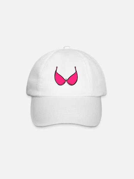 Brüste BH Rosa - Baseballkappe - Weiß/Weiß