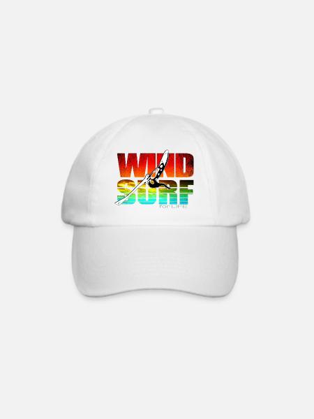 Windsurfen fürs Leben - Baseballkappe - Weiß/Weiß