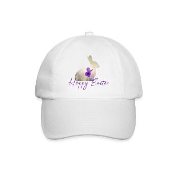 Happy Easter - Baseballkappe - Weiß/Weiß - Vorne