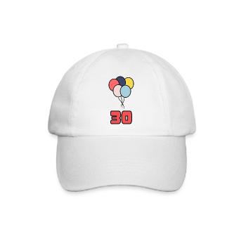 30. 30 JAHRE. 30-JÄHRIGES JUBILÄUM. GEBURTSTAG 30 JAHRE. - Baseballkappe - Weiß/Weiß - Vorne
