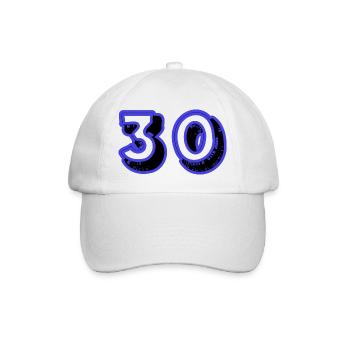 30. 30 JAHRE. 30-JÄHRIGES JUBILÄUM. 30-JÄHRIGES JUBILÄUM. - Baseballkappe - Weiß/Weiß - Vorne