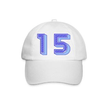 15. 15 JAHRE. 15. JAHRESTAG. 15-JÄHRIGES JUBILÄUM. - Baseballkappe - Weiß/Weiß - Vorne