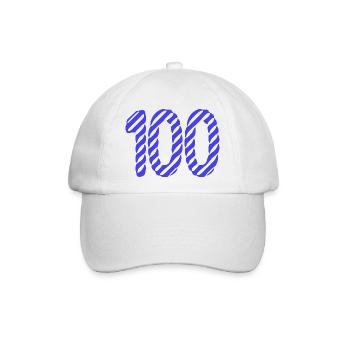 100. 100 JAHRE. 100-JÄHRIGES JUBILÄUM. 100. GEBURTSTAG - Baseballkappe - Weiß/Weiß - Vorne