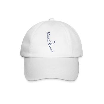 sylt umriss blau - Baseballkappe - Weiß/Weiß - Vorne