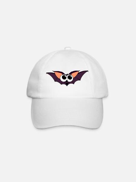 Fledermaus - Baseballkappe - Weiß/Weiß