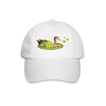 Schnatterente schnattern Quasselstrippe - Baseballkappe - Weiß/Weiß - Vorne