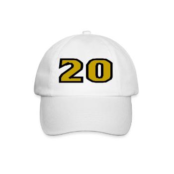 20. 20 JAHRE. 20-JÄHRIGES JUBILÄUM. 20-JÄHRIGES JUBILÄUM. - Baseballkappe - Weiß/Weiß - Vorne