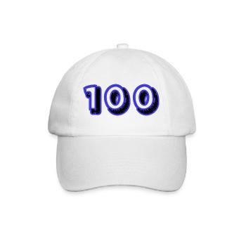 100. 100 JAHRE. 100-JÄHRIGES JUBILÄUM. 100. GEBURTSTAG - Baseballkappe - Weiß/Weiß - Vorne