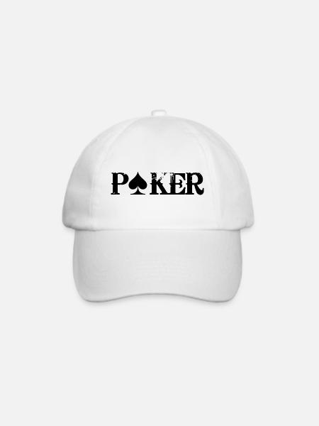 Poker - Baseballkappe - Weiß/Weiß