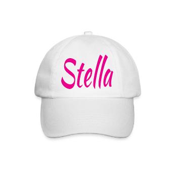 Stella Magenta Script - Baseballkappe - Weiß/Weiß - Vorne