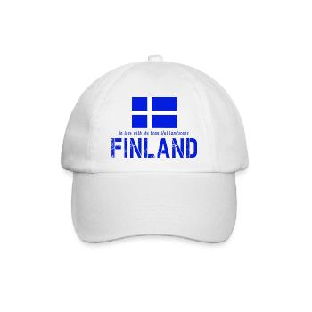 Finnland Finland Suomi - Baseballkappe - Weiß/Weiß - Vorne