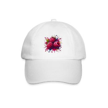 Himbeeren-Farbexplosion - Baseballkappe - Weiß/Weiß - Vorne