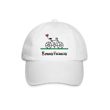 FAHRRAD. FEIERTAG. ES LEBE DIE FERIEN. FEIERTAG - Baseballkappe - Weiß/Weiß - Vorne